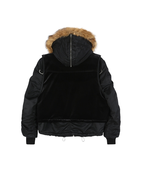 ANDERSSON BELL X ALPHA INDUSTRIES VEST LAYERED N-2B JACKET (BLACK)