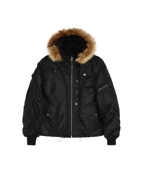ANDERSSON BELL X ALPHA INDUSTRIES VEST LAYERED N-2B JACKET (BLACK)