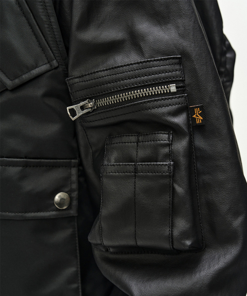 ANDERSSON BELL X ALPHA INDUSTRIES CWU 45/P FLIGHT JACKET (BLACK)