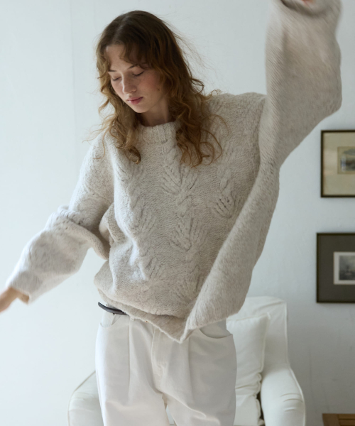 Braided Cable Knit Oatmeal
