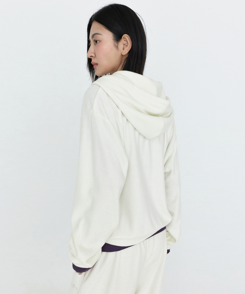Soft Essential Hooded Zip-Up Ivory MDTS104IVORY