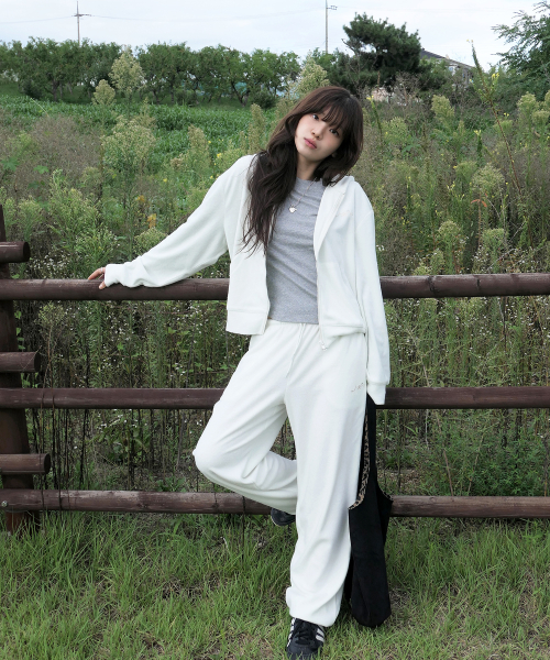 Soft Essential Hooded Zip-Up Ivory MDTS104IVORY