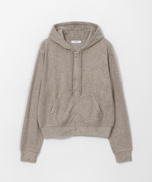 Soft ESSENTIALS Hood Zip Up Light Brown MDTS104LBROWN