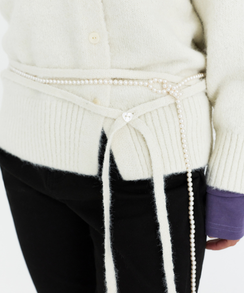 Asymmetric Collar Knit Cardigans Ivory MDKT137IVORY