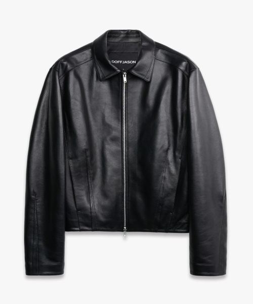 Rover Lambskin Leather Dart Jacket BLACK