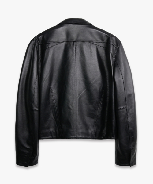 Rover Lambskin Leather Dart Jacket BLACK