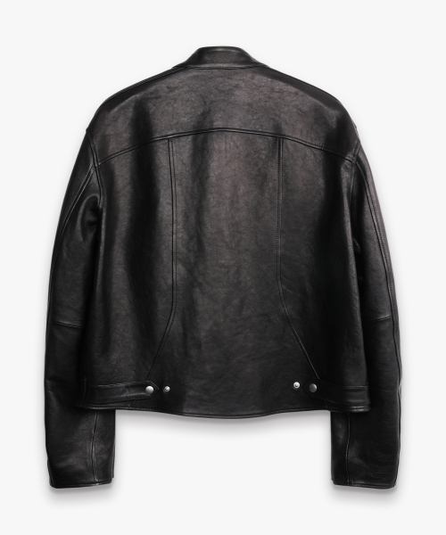 [10th Anniversary] Equity Vegetable-Tanned Leather Driver Jacket BLACK