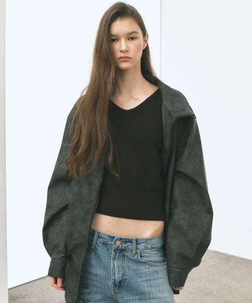 WASHED STRING FIELD JACKET_BROWN