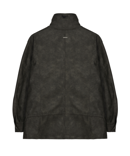 WASHED STRING FIELD JACKET_BROWN