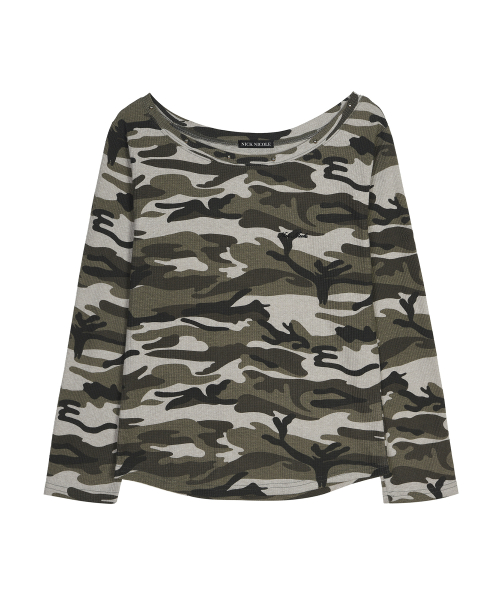 CAMO OFF SHOULDER TOP_BEIGE