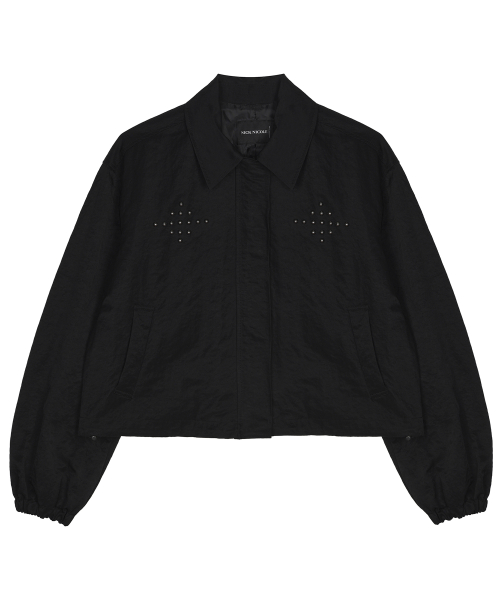 STUD WINDBREAKER JACKET_BLACK