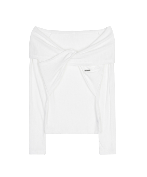 TWIST DRAPE TOP_IVORY