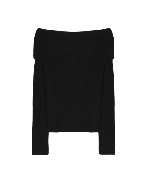 TWIST DRAPE TOP_BLACK