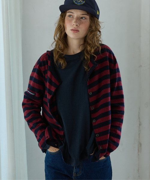 Convertible Stripe Knit BurgundyNavy