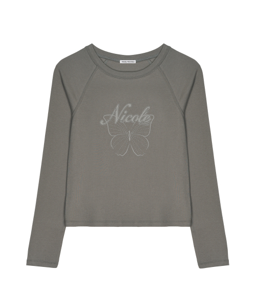 NICOLE BUTTERFLY RAGLAN TOP_BROWN