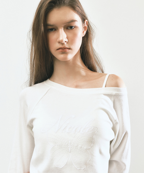NICOLE BUTTERFLY RAGLAN TOP_IVORY