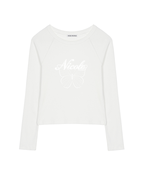 NICOLE BUTTERFLY RAGLAN TOP_IVORY