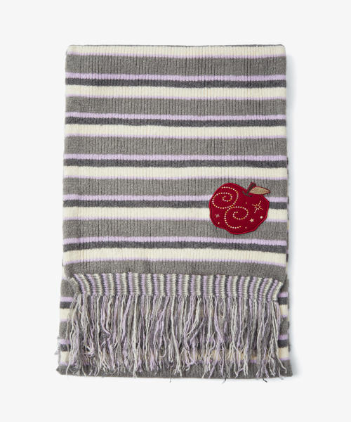 STRIPE TASSEL MUFFLER [GREY]