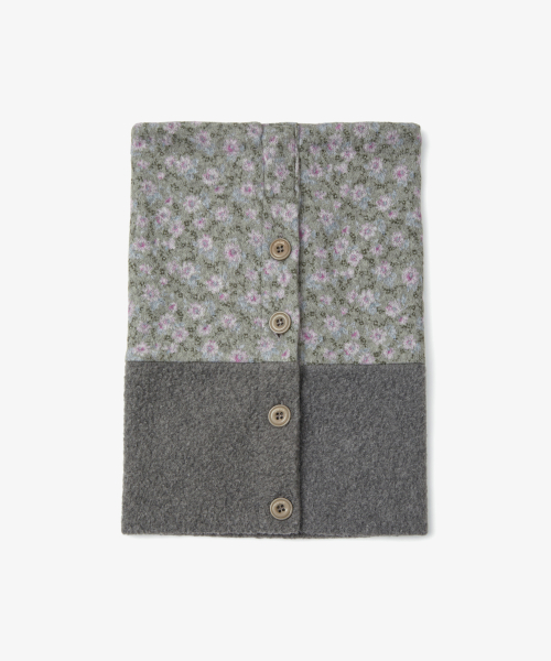 FLEECE NECK WARMER BEANIE [KHAKI]