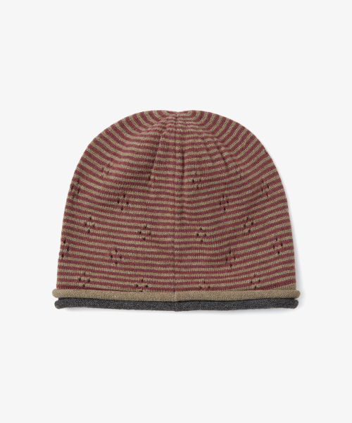 KNIT ROLLED BEANIE [OLIVE]