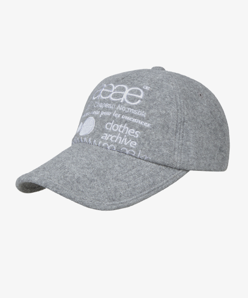 WEB LOGO FLEECE CAP [GREY]
