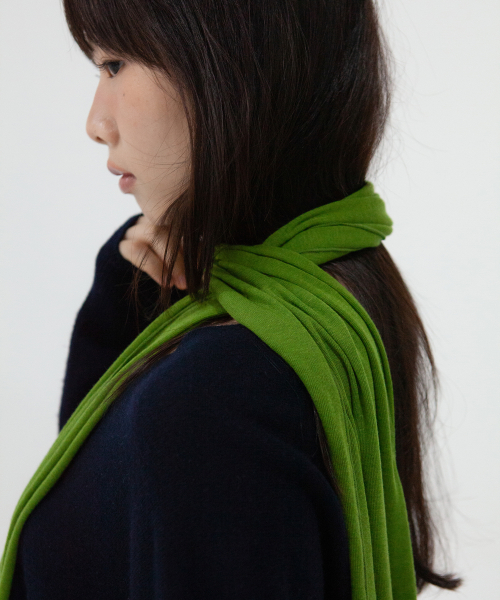 soft tencel long scarf - green