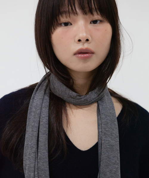 soft tencel long scarf - grey