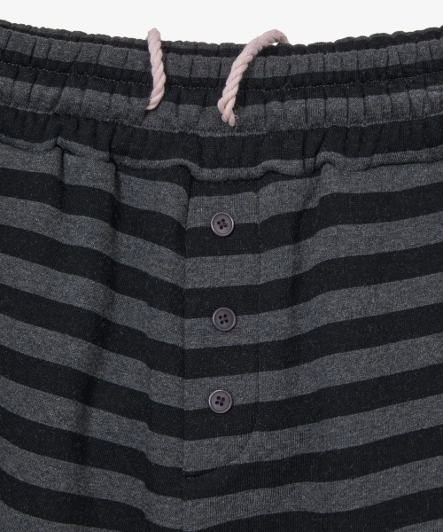 STRIPE FUR SWEATPANTS [CHARCOAL]