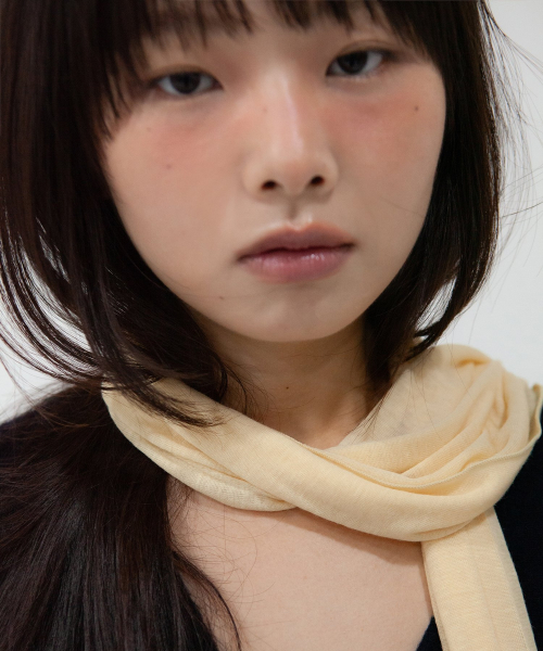 soft tencel long scarf - butter cream