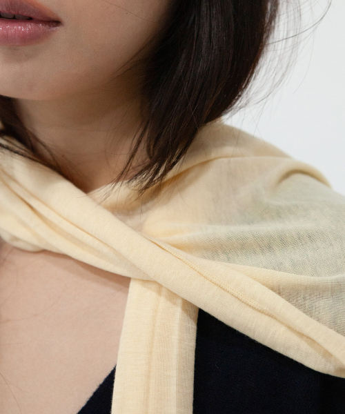 soft tencel long scarf - butter cream