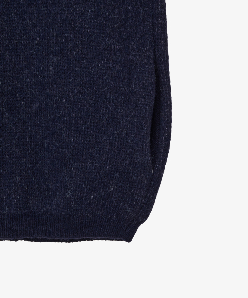 DAISY KNIT HOODIE [NAVY]