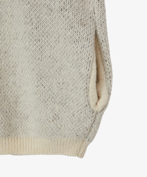 DAISY KNIT HOODIE [BEIGE]