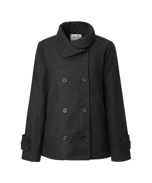 TULIP DOUBLE HALF WOOL COAT GREY