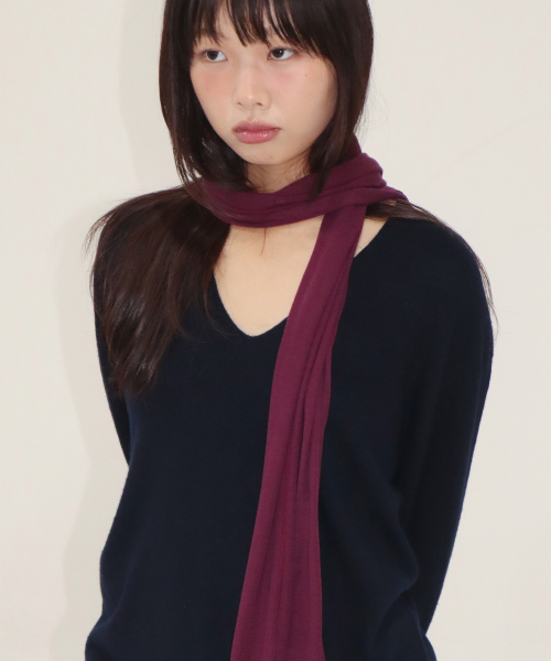 soft tencel long scarf - wine