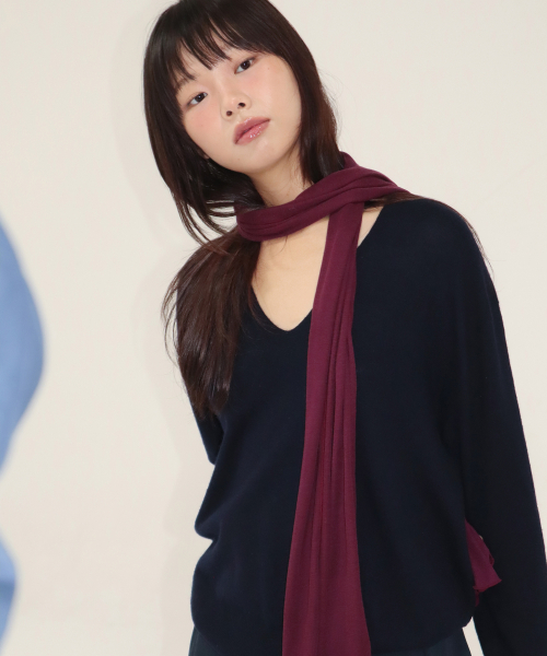 soft tencel long scarf - wine