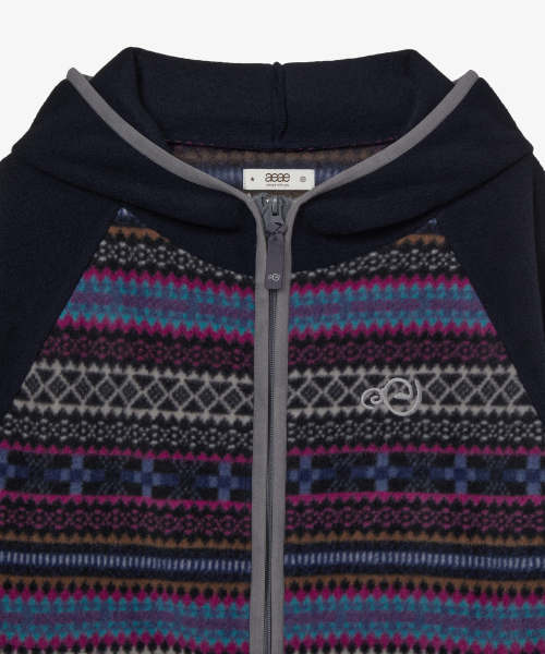 SOFT FLEECE ZIP UP HOODIE [NAVY]