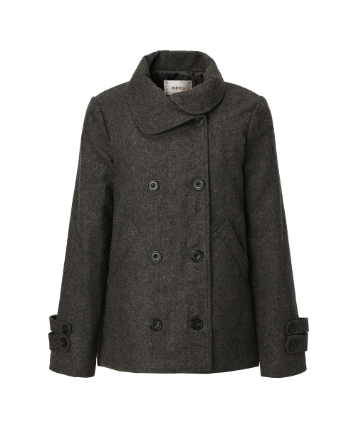 TULIP DOUBLE HALF WOOL COAT BROWN