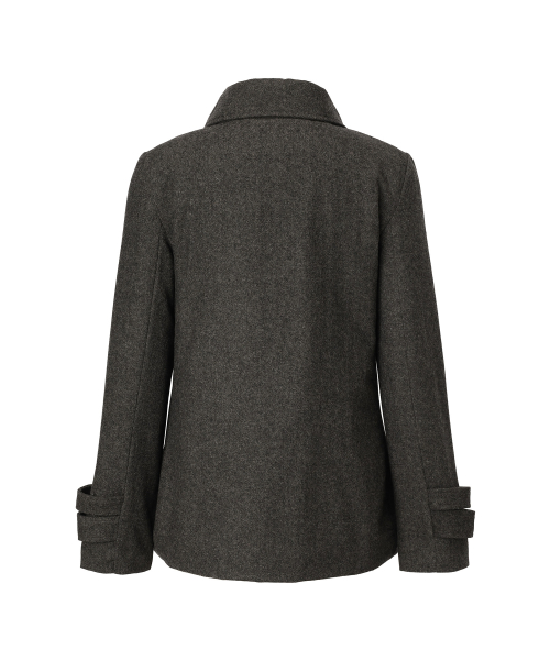 TULIP DOUBLE HALF WOOL COAT BROWN