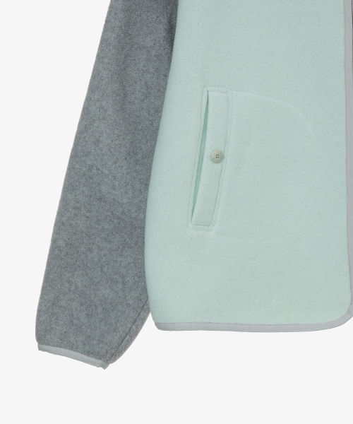 SOFT FLEECE ZIP UP HOODIE [MINT]