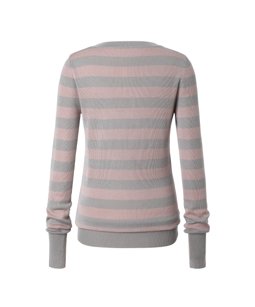 MELT STRIPE KNIT PINK GREY