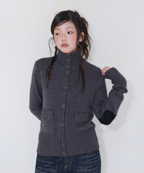 PATCH POCKET KNIT CD CHARCOAL