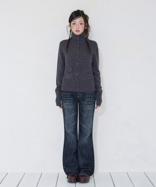 PATCH POCKET KNIT CD CHARCOAL