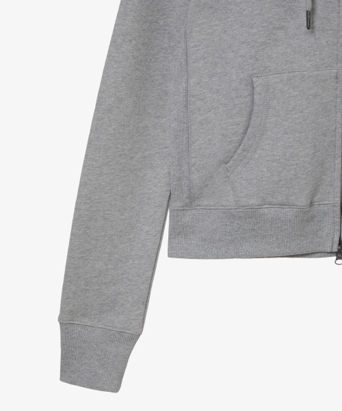 FUR DOT SMALL LETTER HOOD ZIP UP [MELANGE GREY]