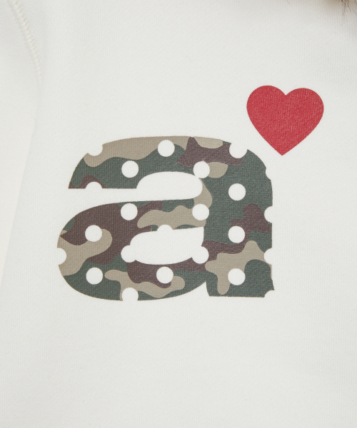 FUR DOT SMALL LETTER HOOD ZIP UP [IVORY]