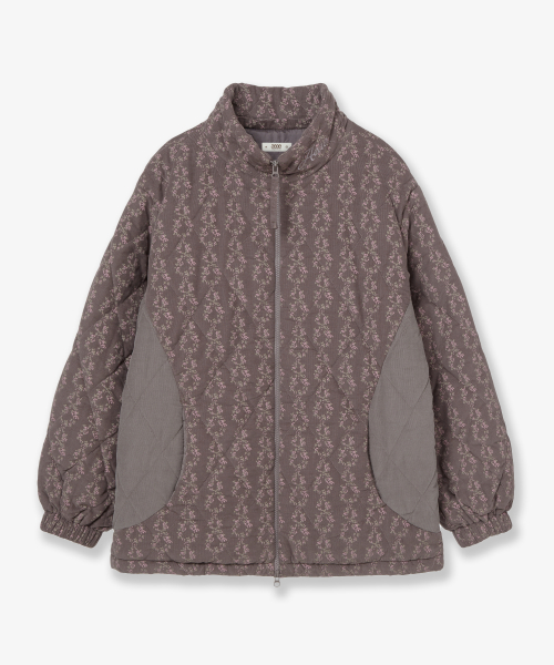 FLOWER QUILTED JACKET [PURPLE]