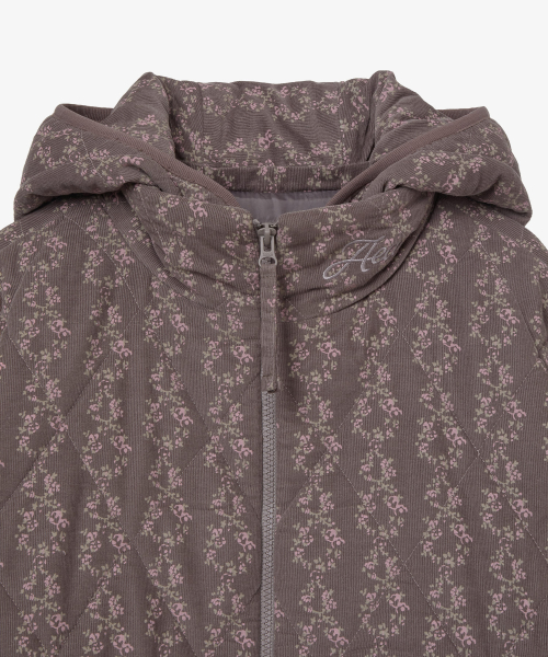 FLOWER QUILTED JACKET [PURPLE]