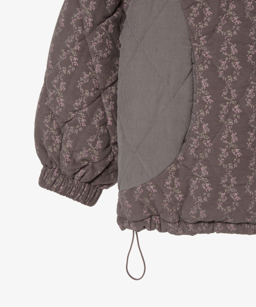 FLOWER QUILTED JACKET [PURPLE]