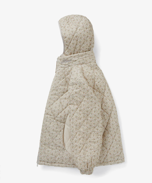 FLOWER QUILTED JACKET [LIGHT GREY]