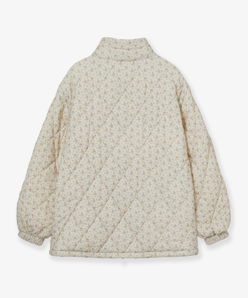 FLOWER QUILTED JACKET [LIGHT GREY]