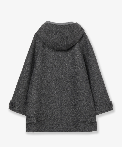 BIG BUTTON HALF COAT [CHARCOAL]